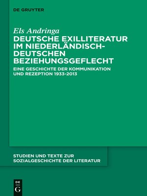 cover image of Deutsche Exilliteratur im niederländisch-deutschen Beziehungsgeflecht